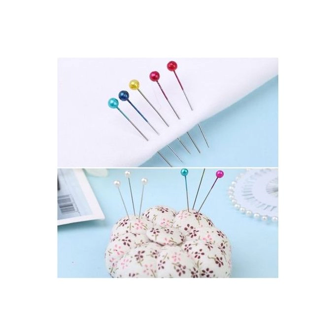 Lot De 100 épingles à Coudre Décoratives - Têtes Fleur, Nœud Papillon, Bouton - Fournitures Couture DIY