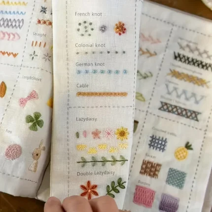 Livre de point de Croix, livre de couture de broderie, pour débutants
